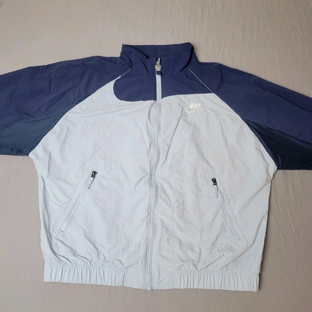 Nike Girls Nylon Long Sleeve Jacket Blue Full Zip  Size XLarge
